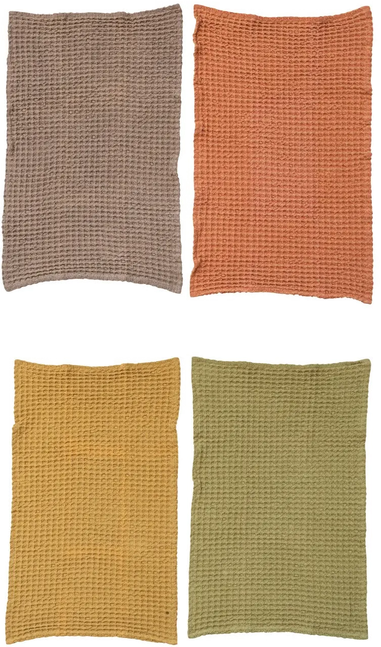 CF3661A-A/4-IND/TWLS Assorted Stonewash Waffle Tea Towels-2