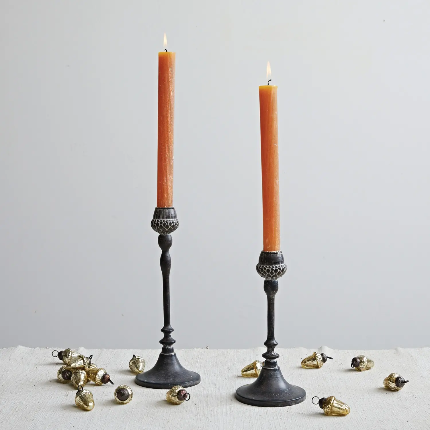 CF3648-S/2-TAPERHLDR Large 10.5 Inch Acorn Taper Candle Holder-2