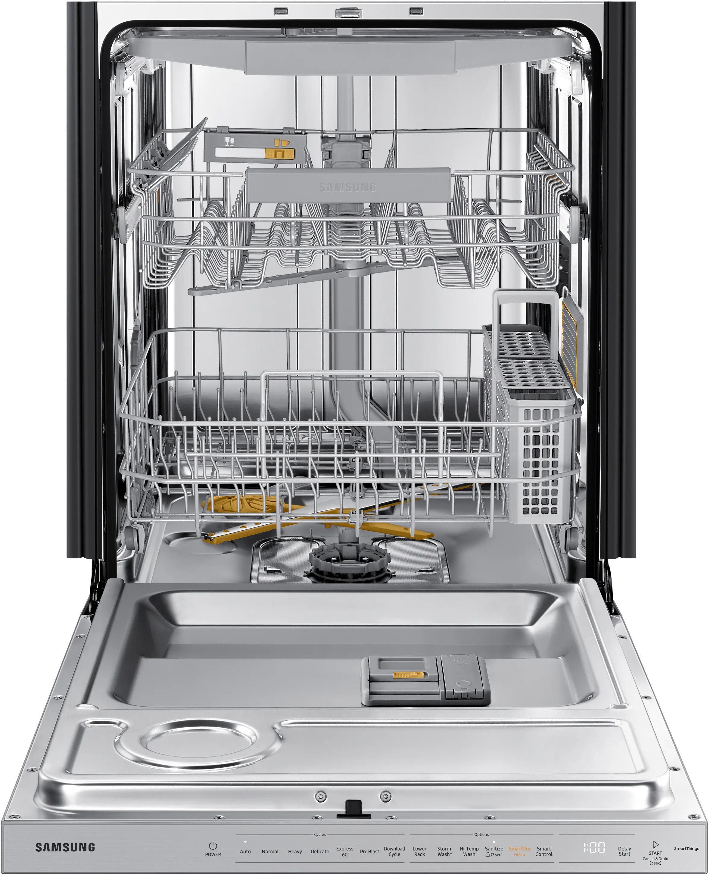 DW80BB707012 Samsung Bespoke Top Control Dishwasher - White Glass-3