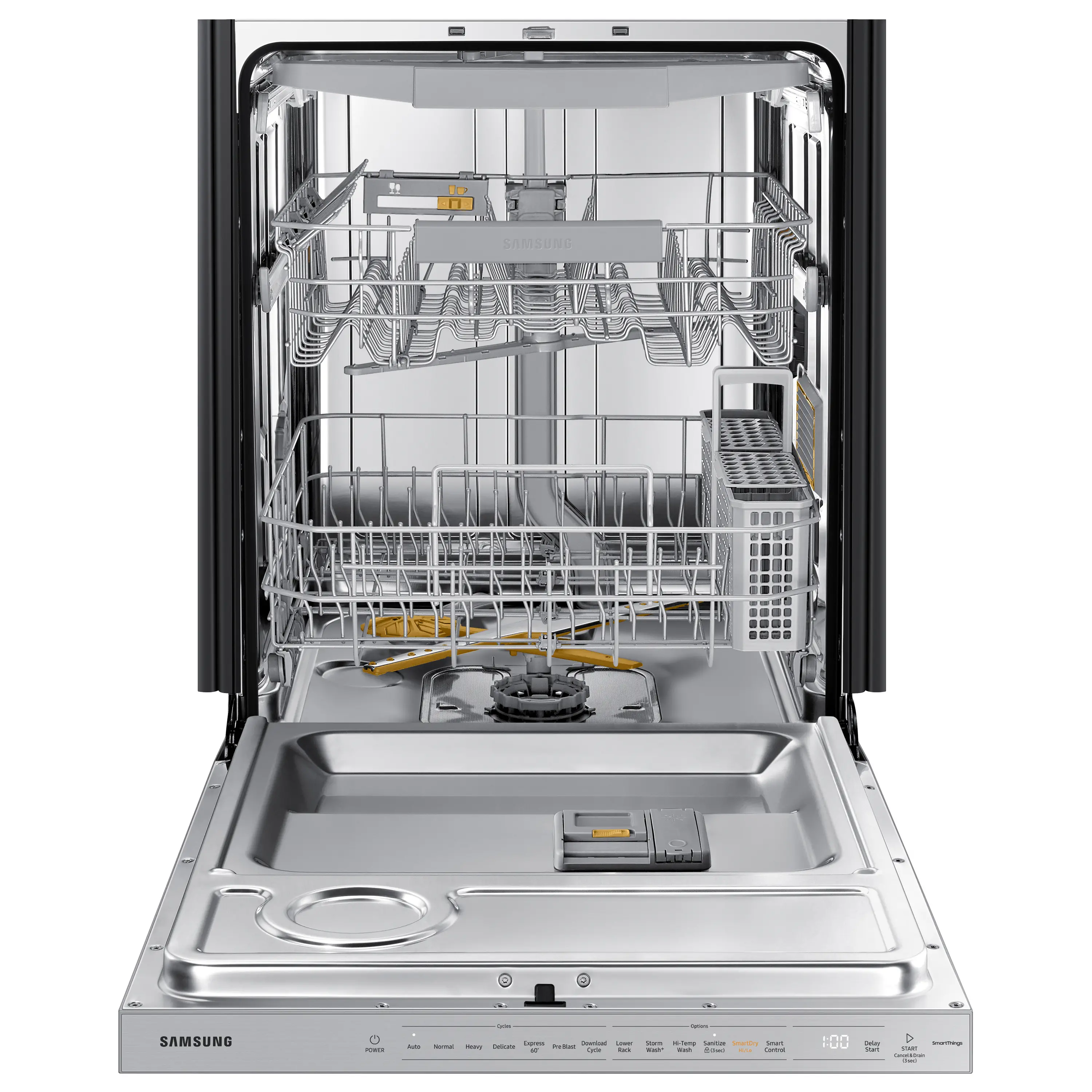 DW80BB707012 Samsung Bespoke Top Control Dishwasher - White Glass-3