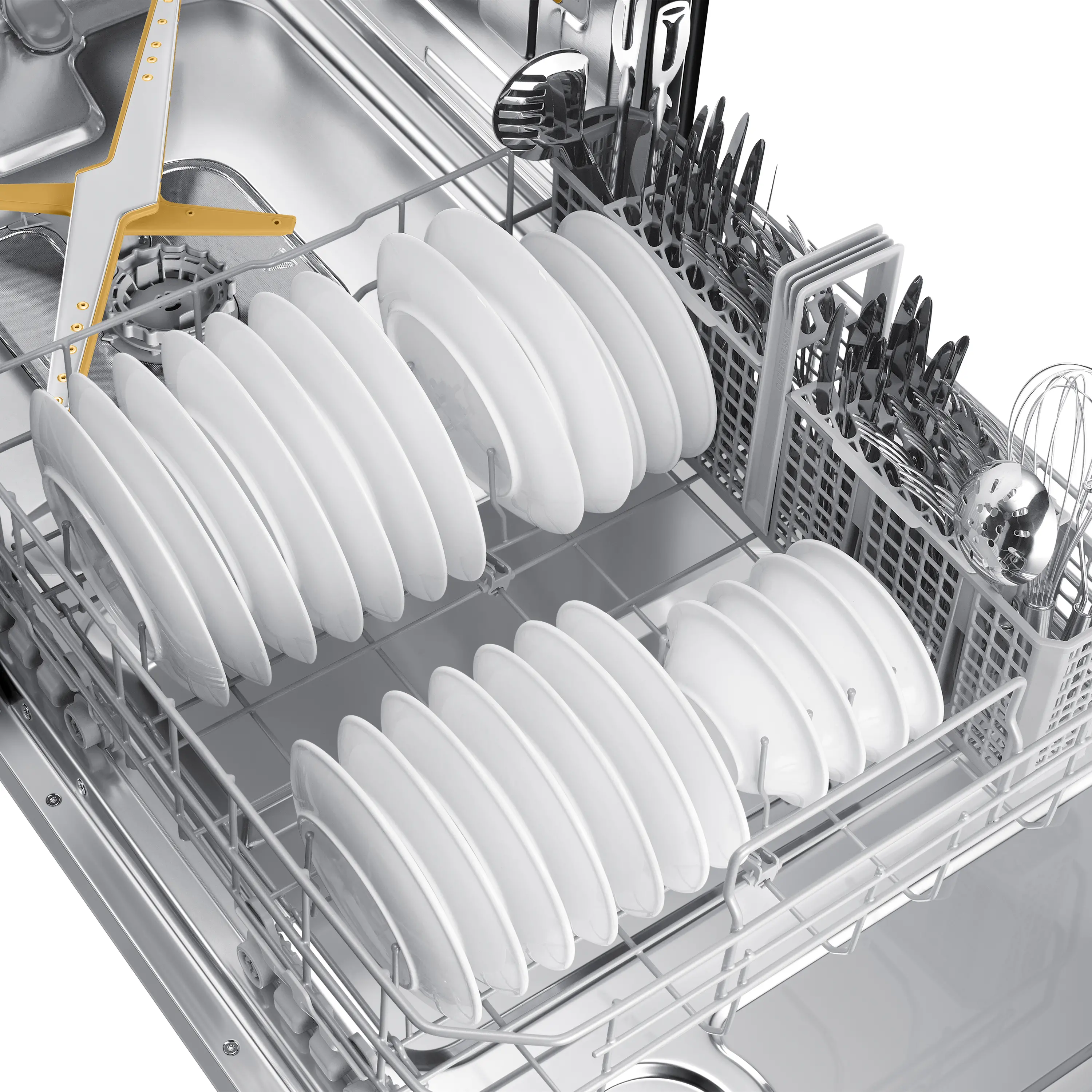 DW80BB707012 Samsung Bespoke Top Control Dishwasher - White Glass-6