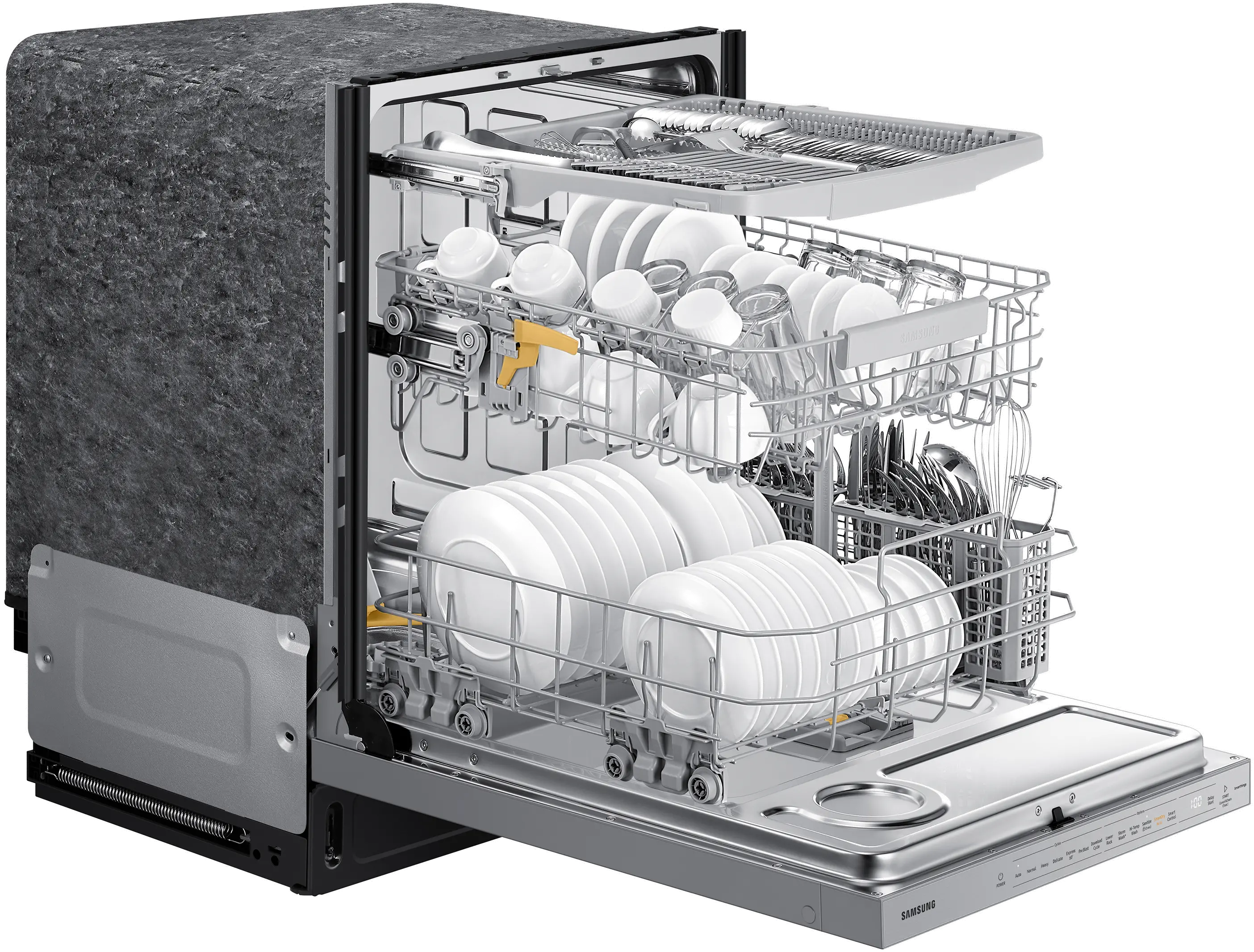 DW80BB707012 Samsung Bespoke Top Control Dishwasher - White Glass-8