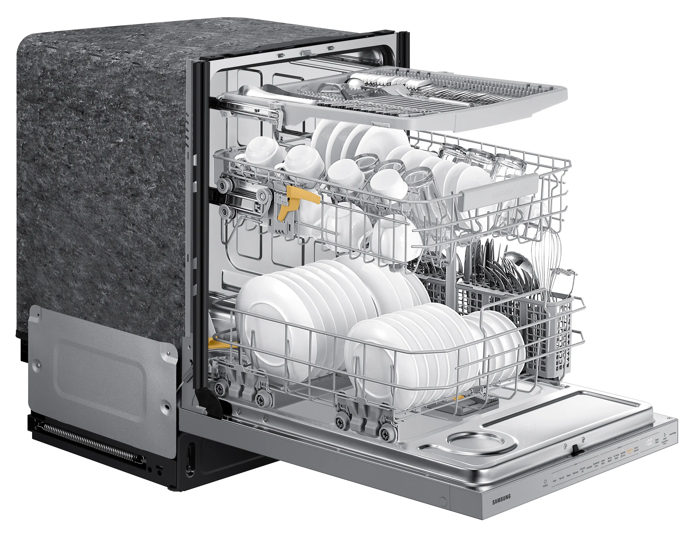 DW80BB707012 Samsung Bespoke Top Control Dishwasher - White Glass-8