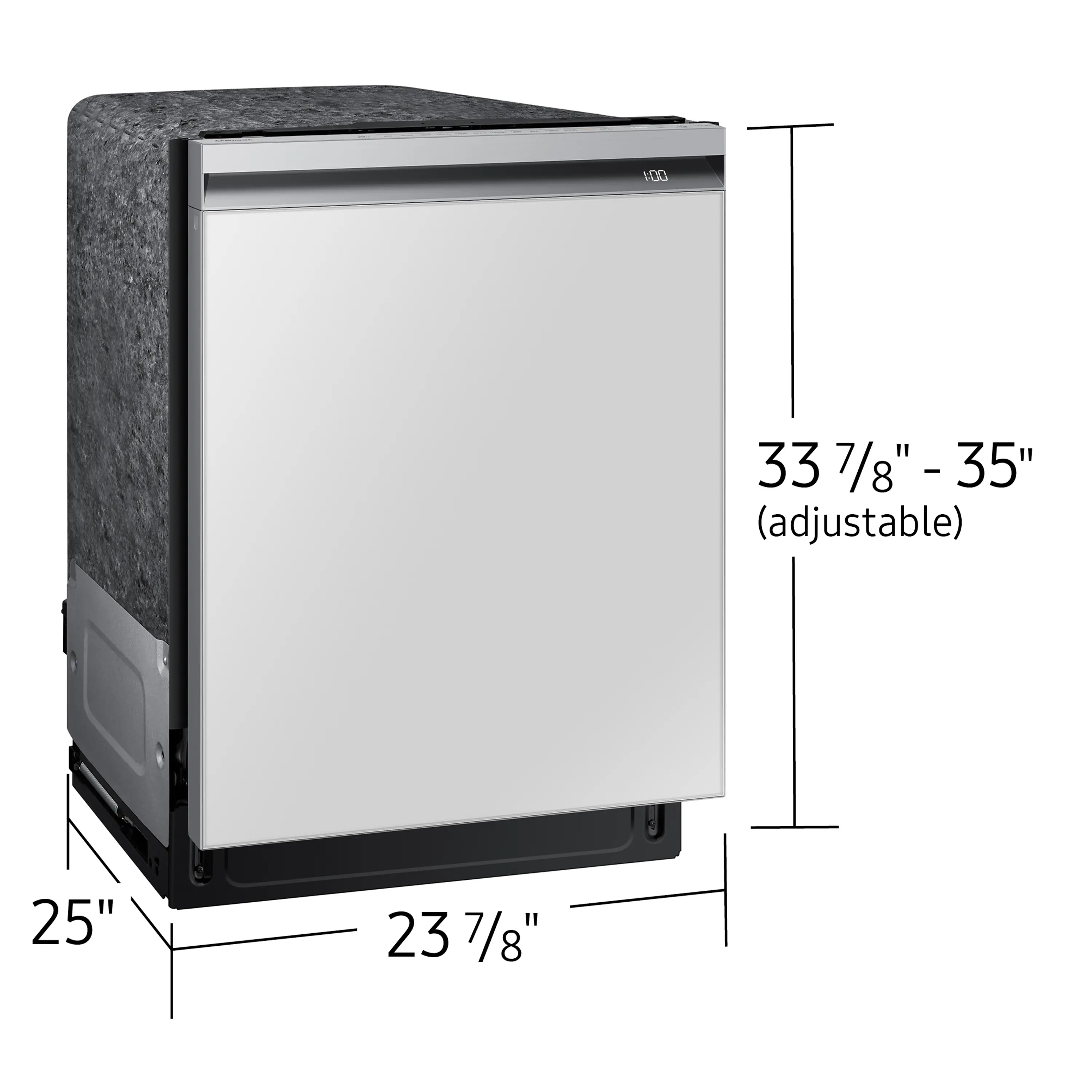 DW80BB707012 Samsung Bespoke Top Control Dishwasher - White Glass-9