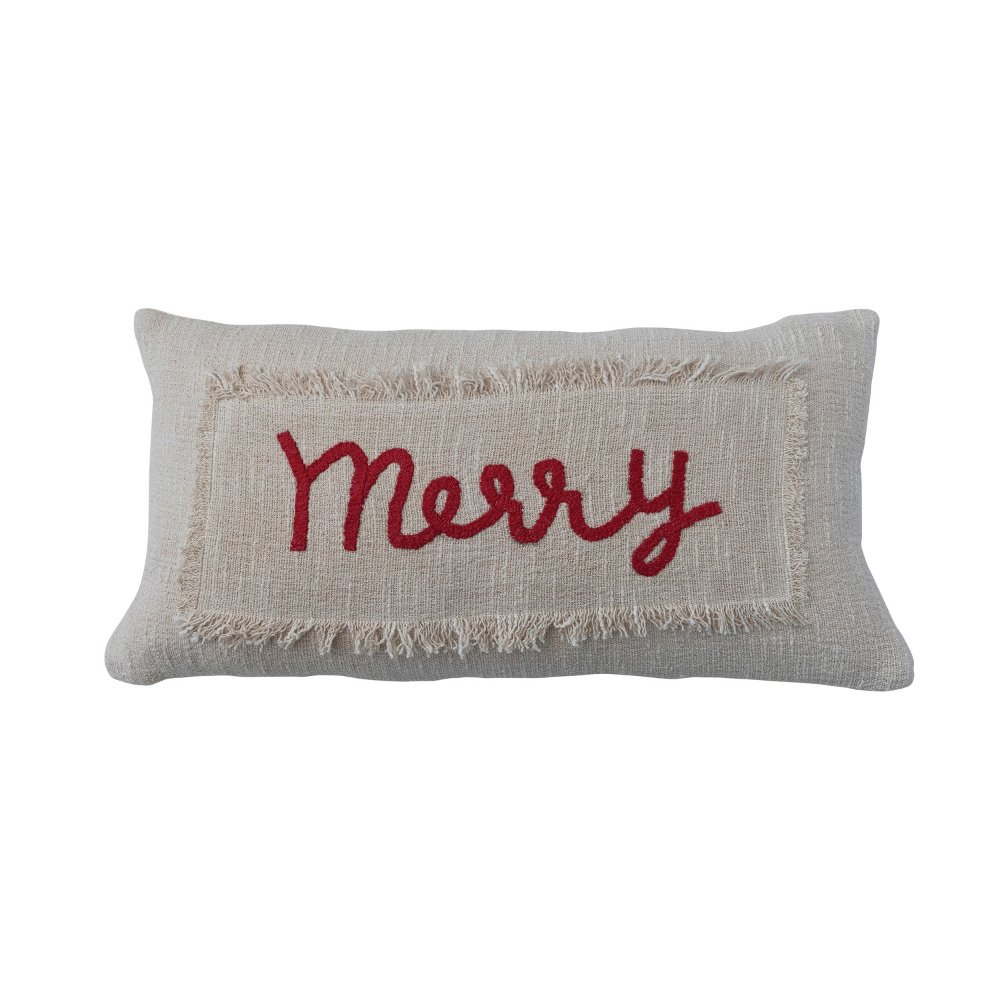 "Merry" Red Lumbar Pillow