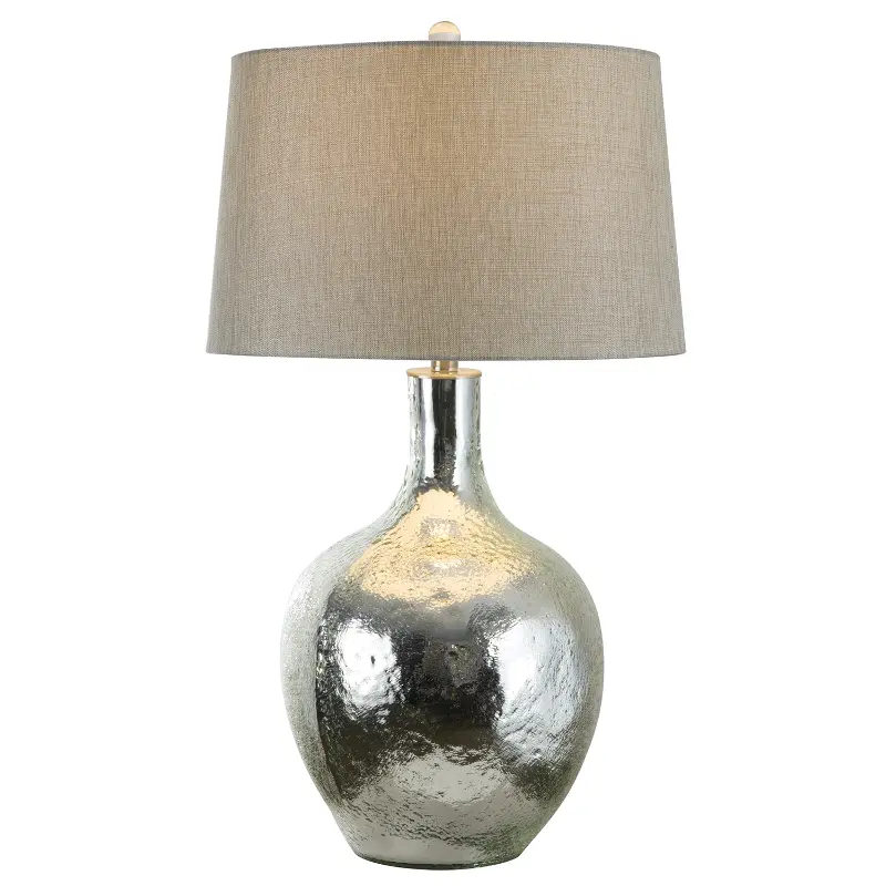 Chrome Glass Table Lamp