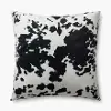 FP0001/BEIGE-WH/PILW Black and White Cowhide Floor Pillow
