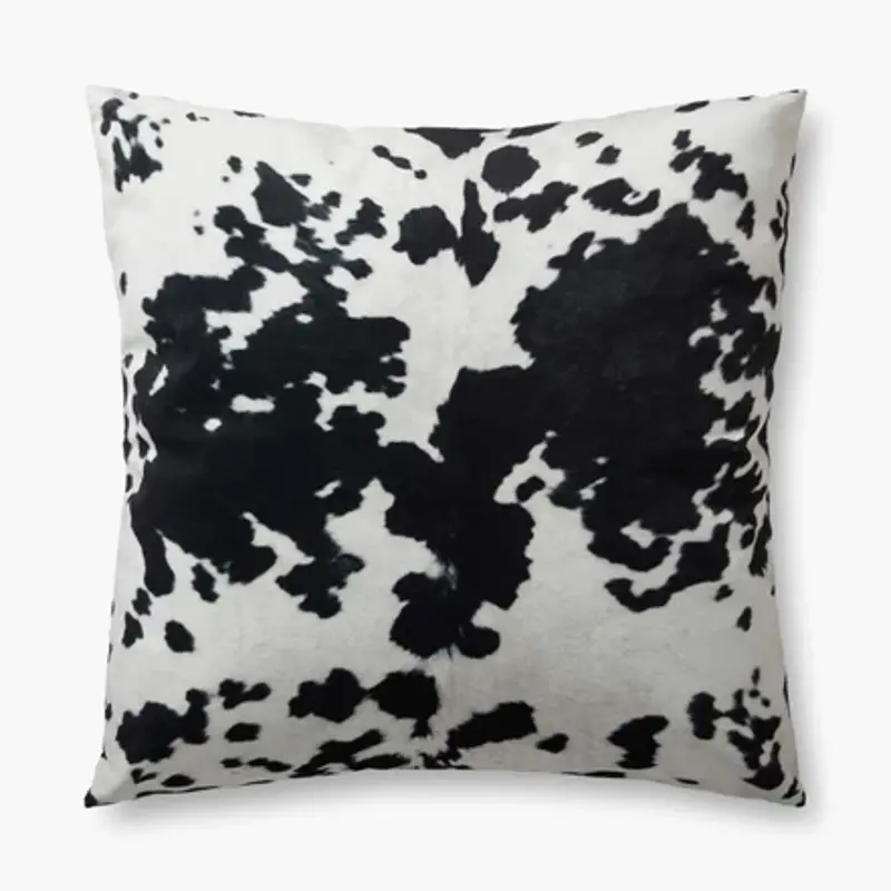 Black and White Cowhide Floor Pillow