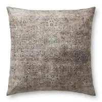 FP0006/NAT-IVRY-PILW Gray and Ivory Floor Pillow