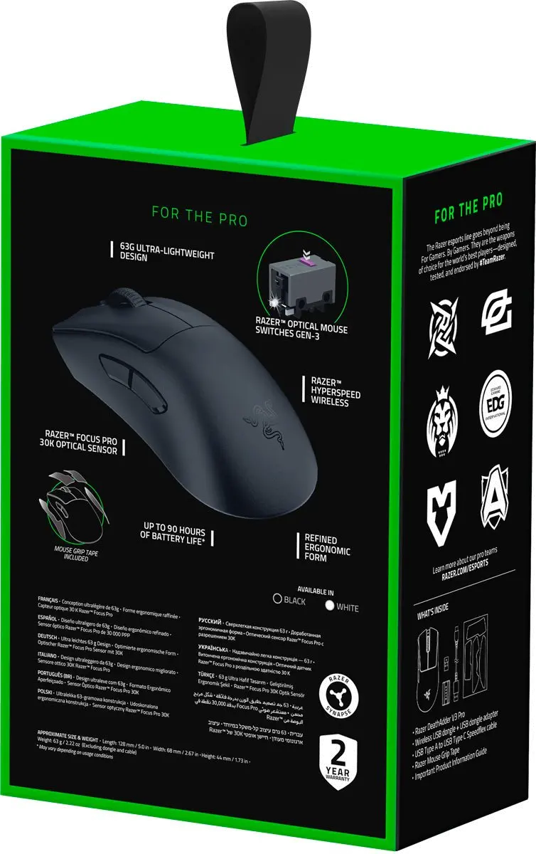 RAZER DEATHADDER V3 PRO Razer Deathadder V3 Pro Wireless Gaming Mouse-10