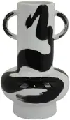 Inkblot Black and White Sculptural Vase