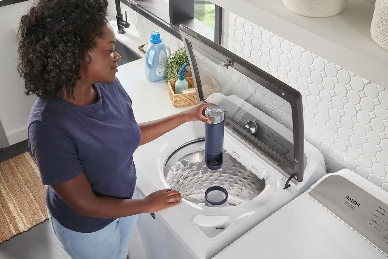 MVW6500MW Maytag 4.7 cu ft Pet Pro Washer - White M6500-6