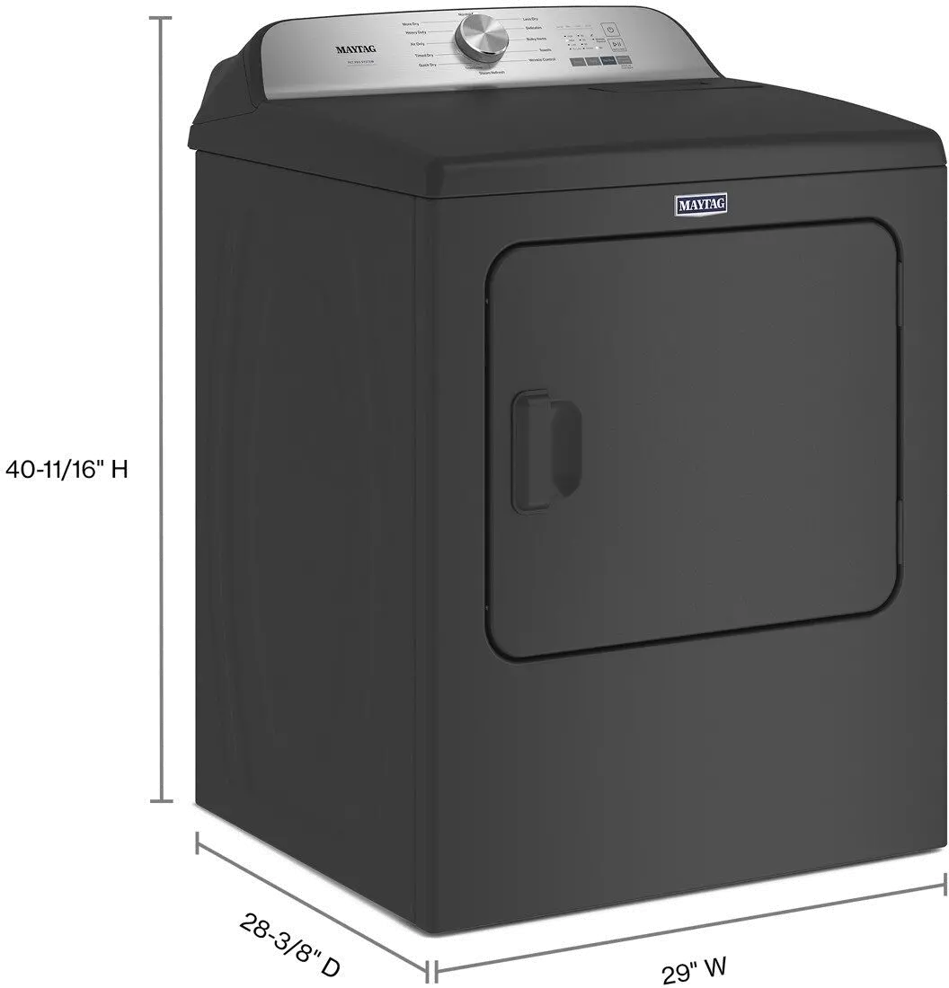 MED6500MBK Maytag 7 cu ft Electric Dryer - Black-7
