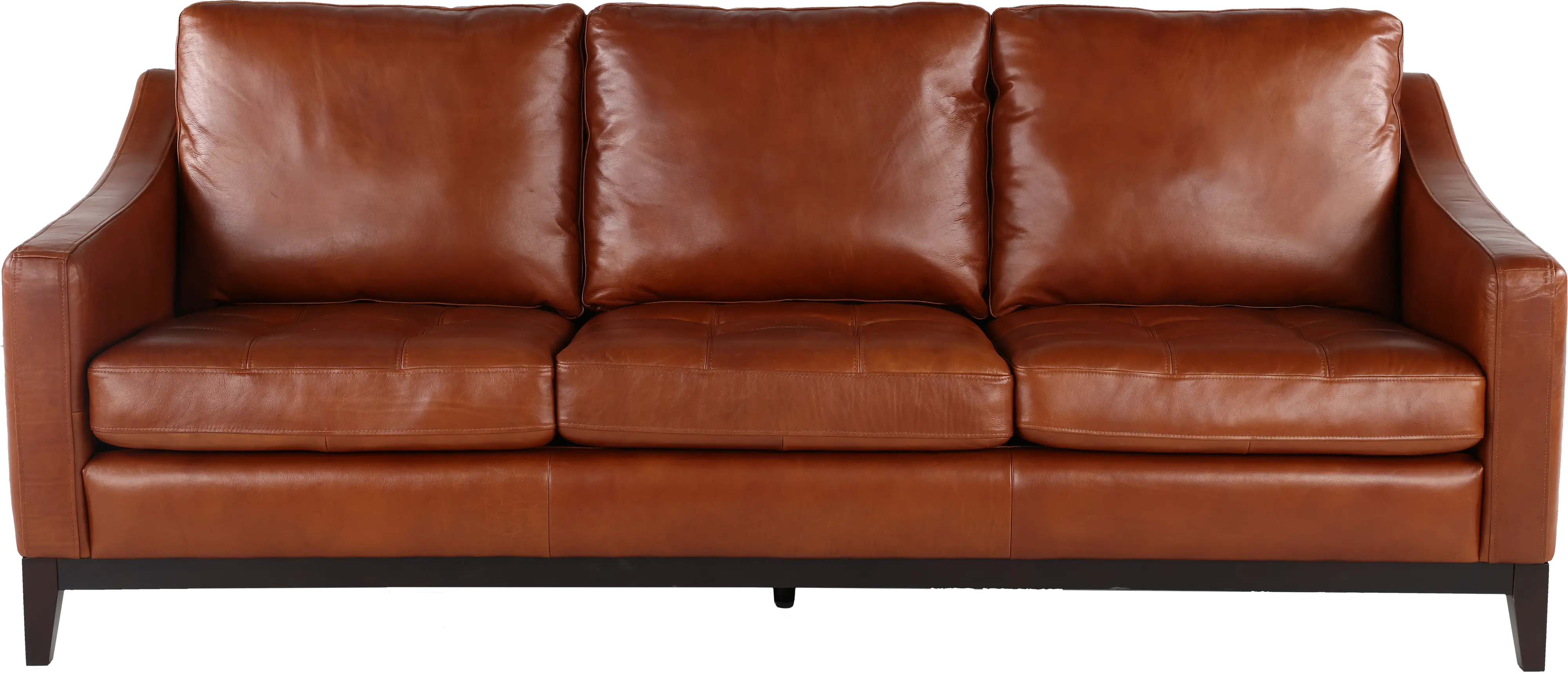 De la Cruz Brown Leather Sofa-1