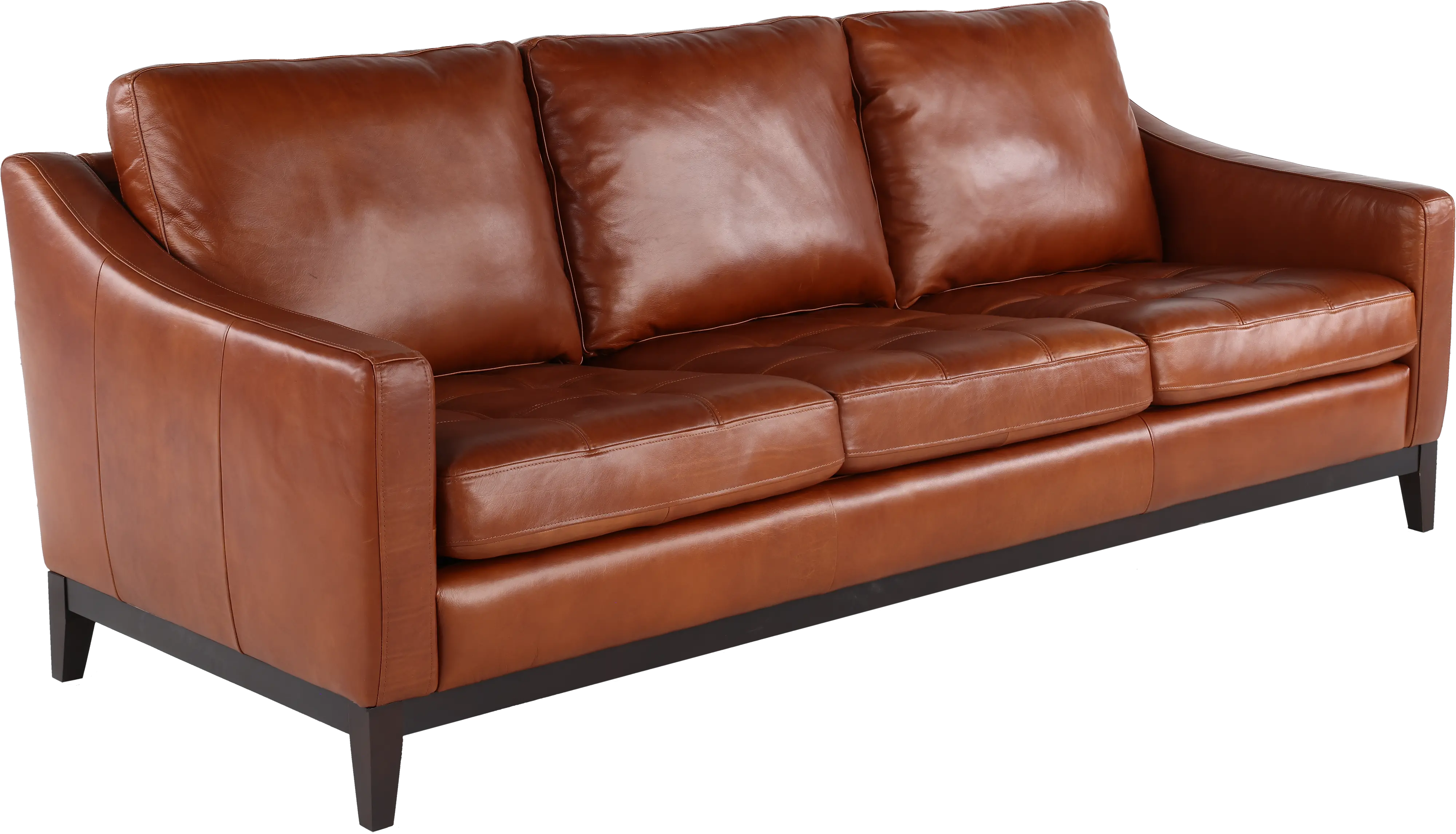 De la Cruz Brown Leather Sofa-4