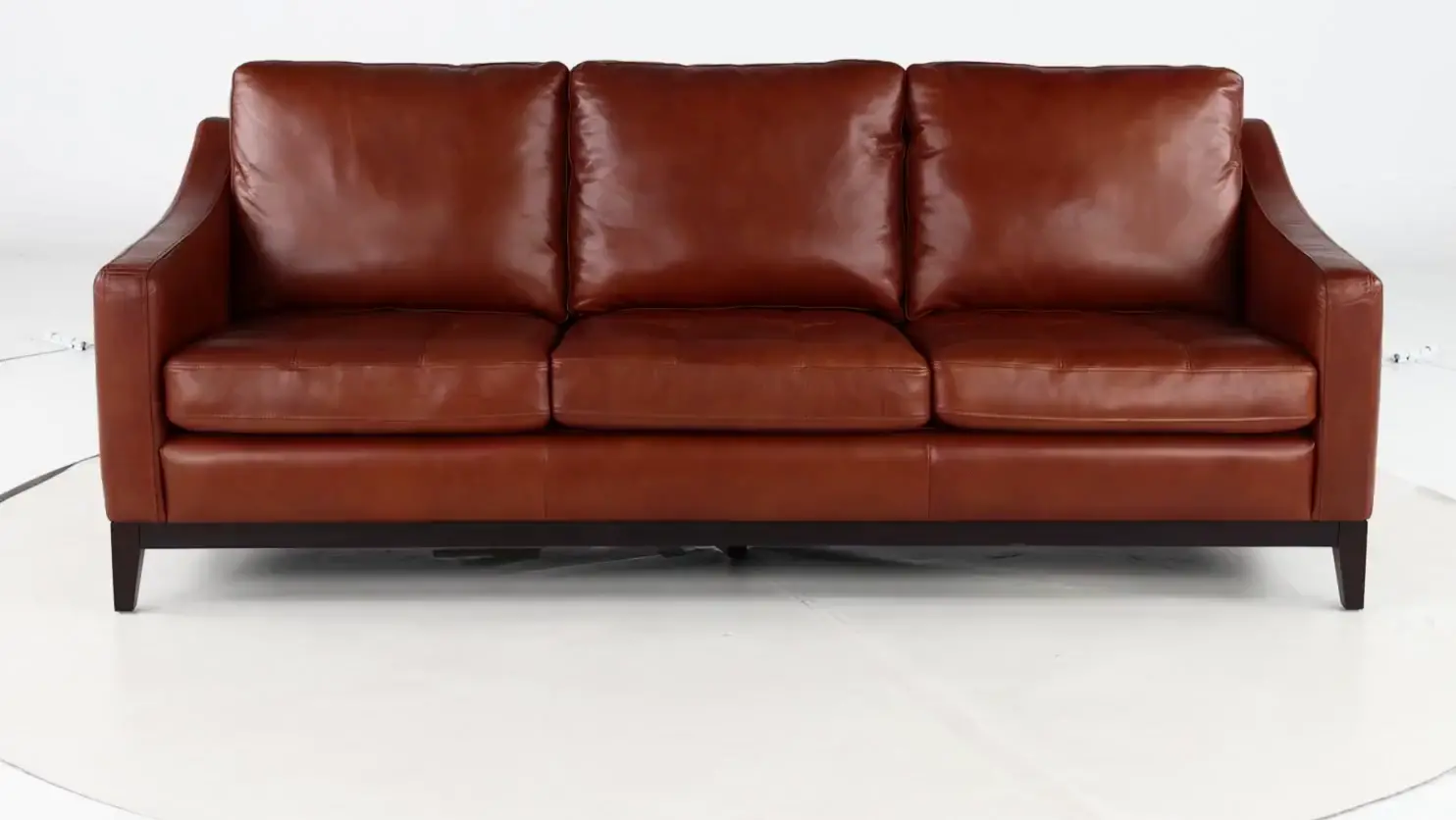 De la Cruz Brown Leather Sofa-6