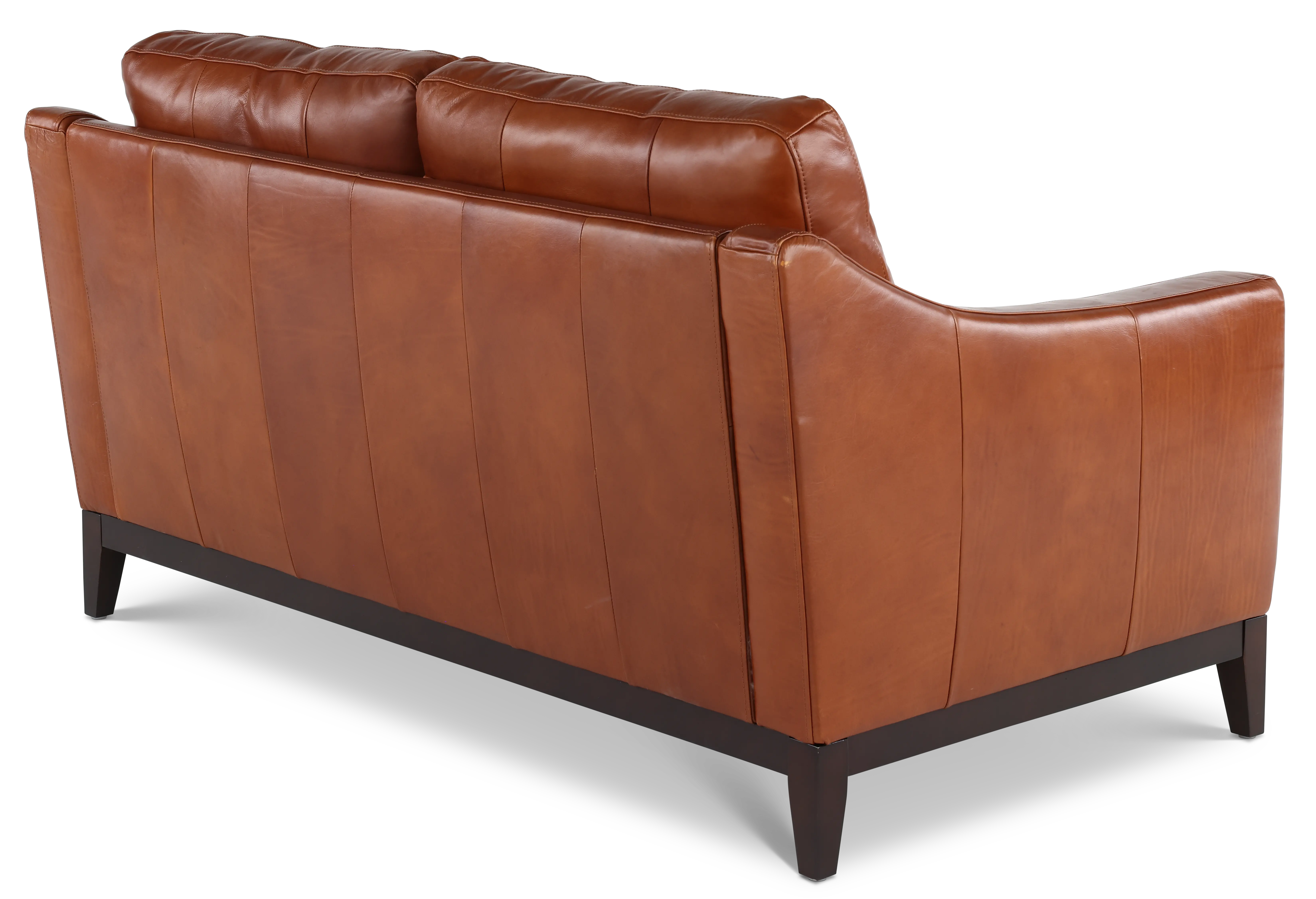 De la Cruz Brown Leather Loveseat-6