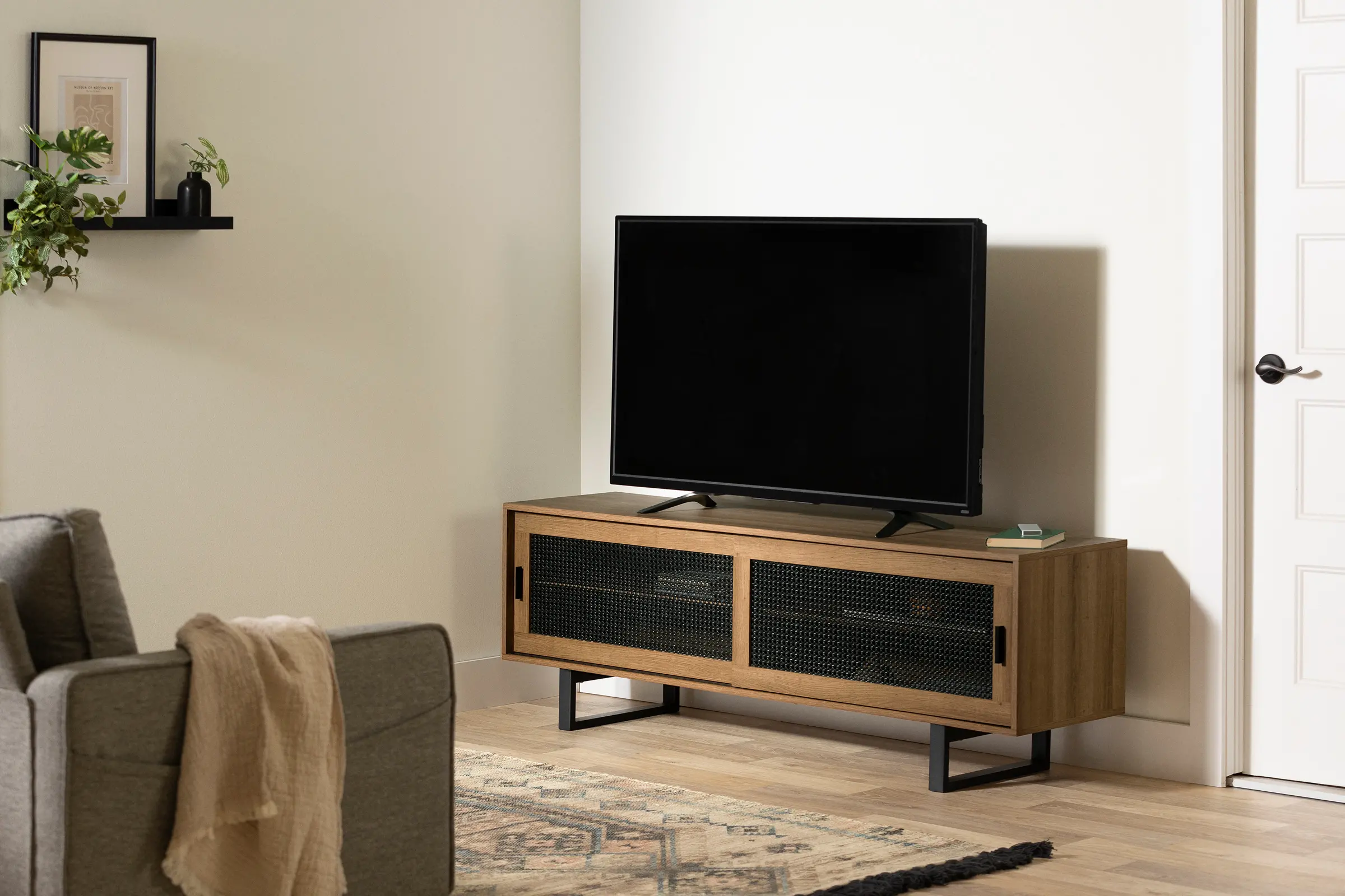 14350 Balka Medium Oak 63  TV Stand-3