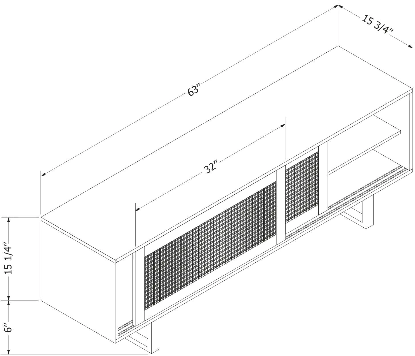 14350 Balka Medium Oak 63  TV Stand-9
