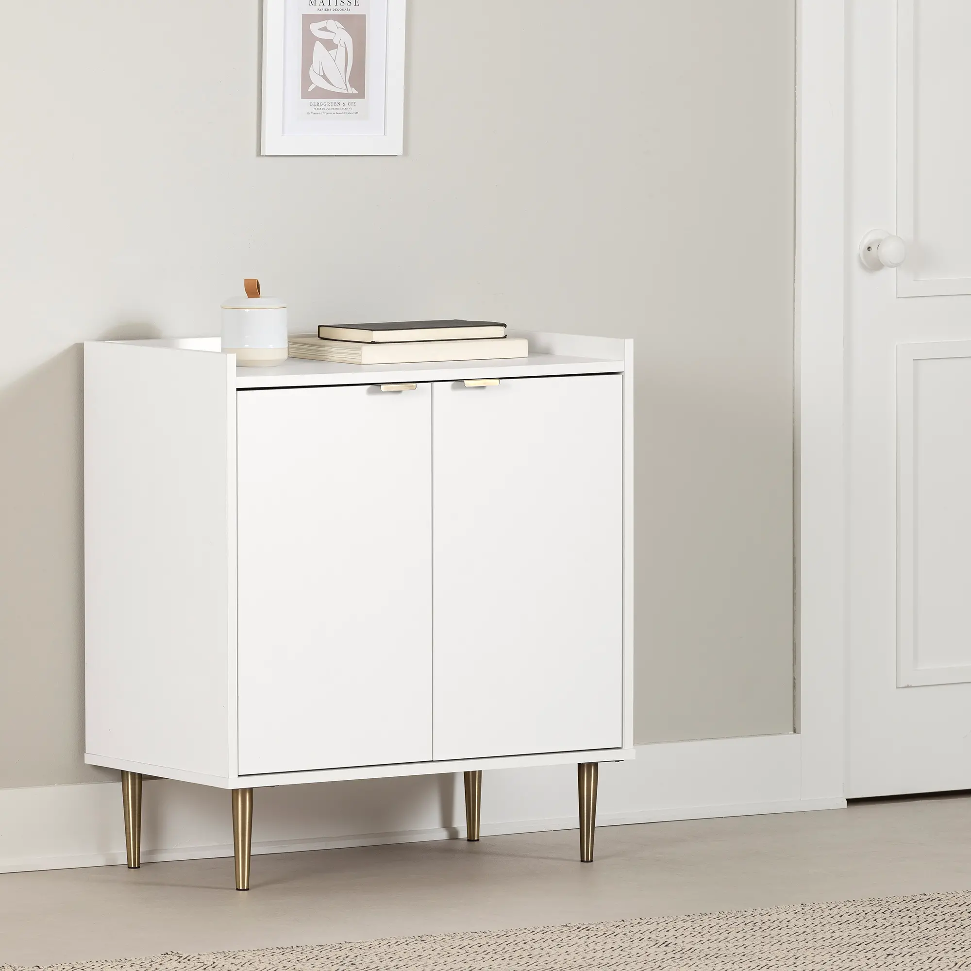 14466 Maliza White Storage Cabinet-2