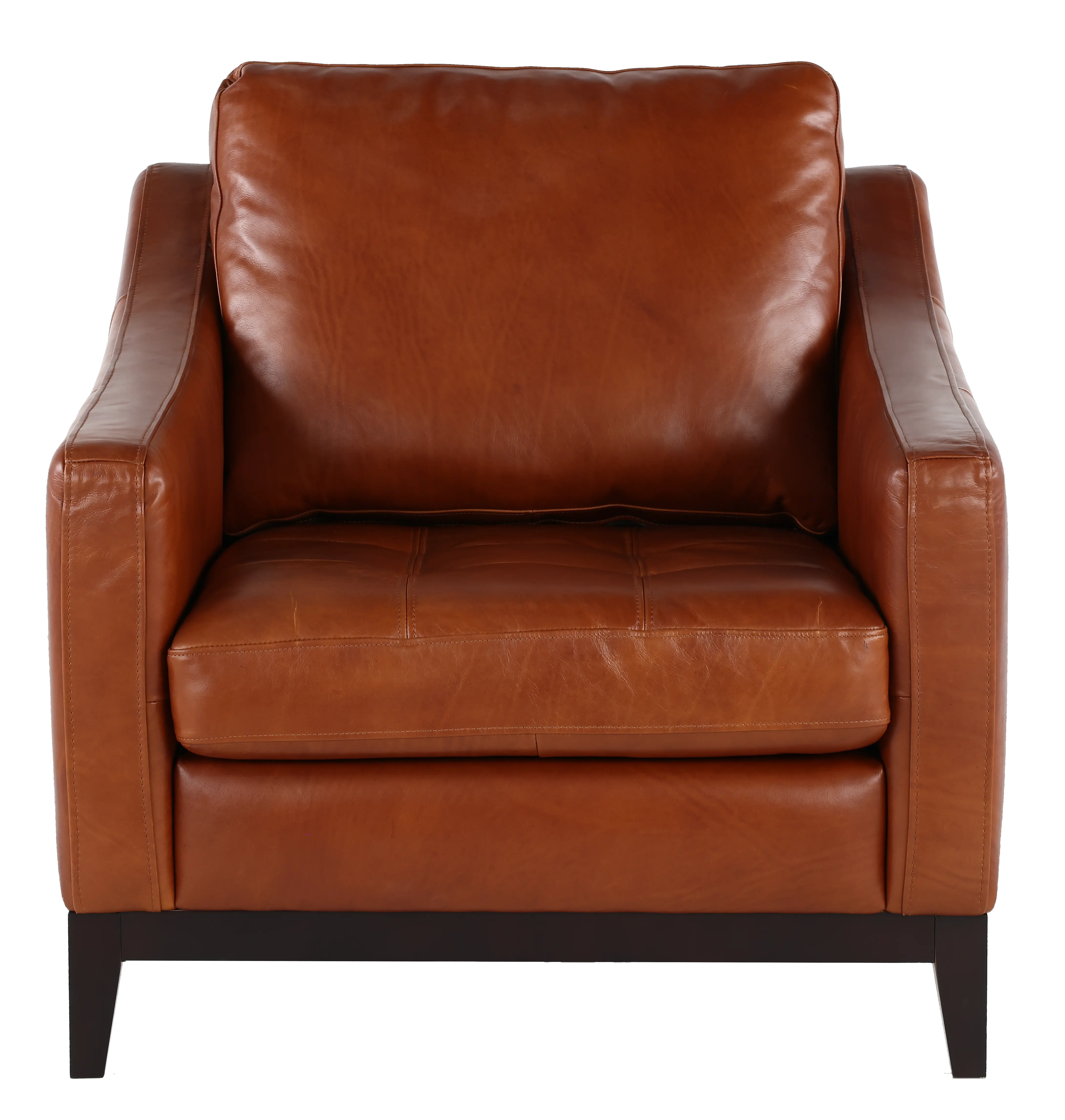 De la Cruz Brown Leather Chair-4