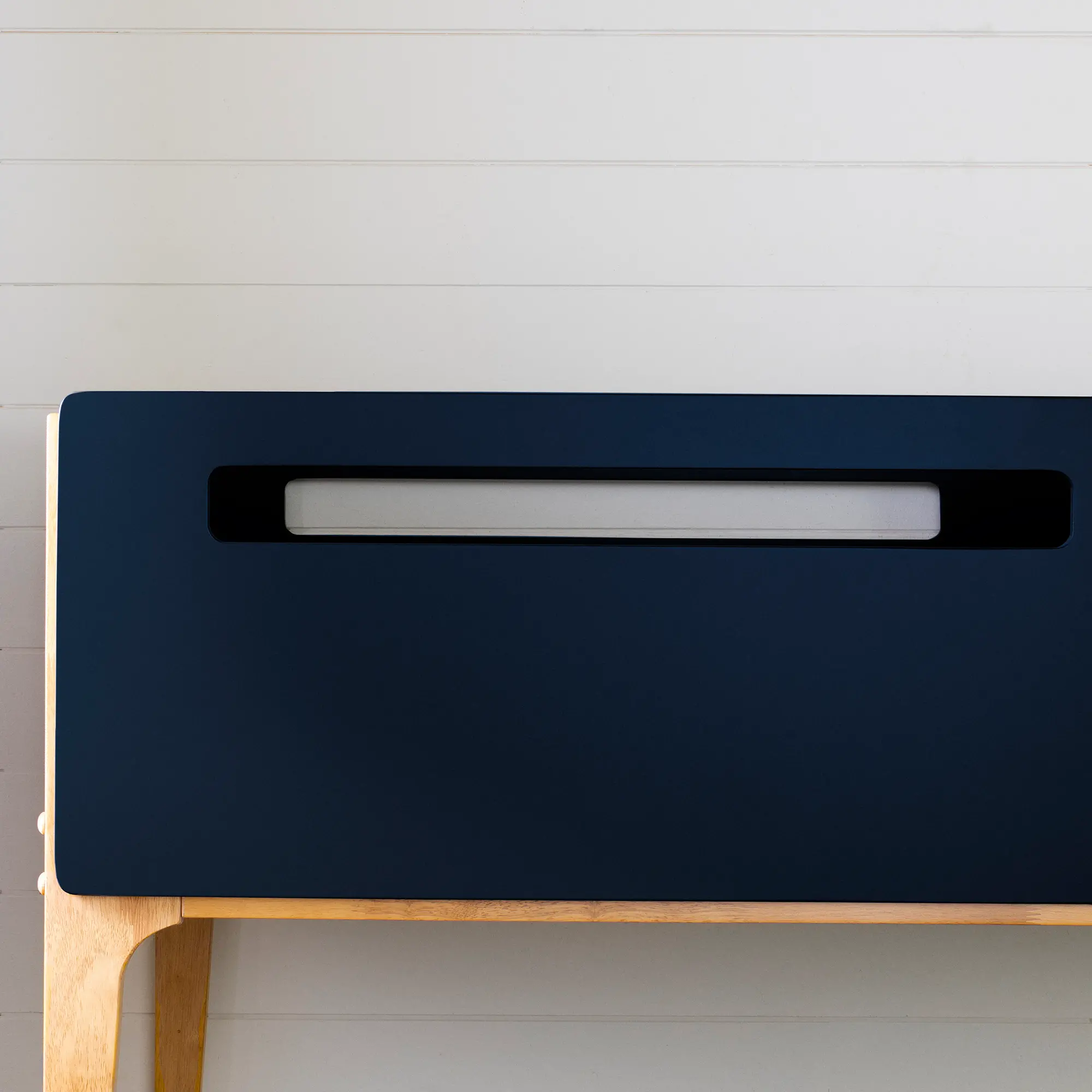 13933 Bebble Natural and Navy Blue Twin Bunk Bed-4