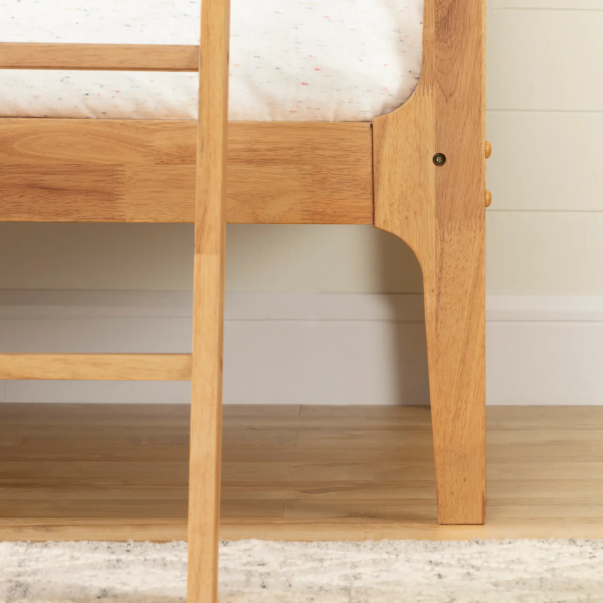 13933 Bebble Natural and Navy Blue Twin Bunk Bed-7