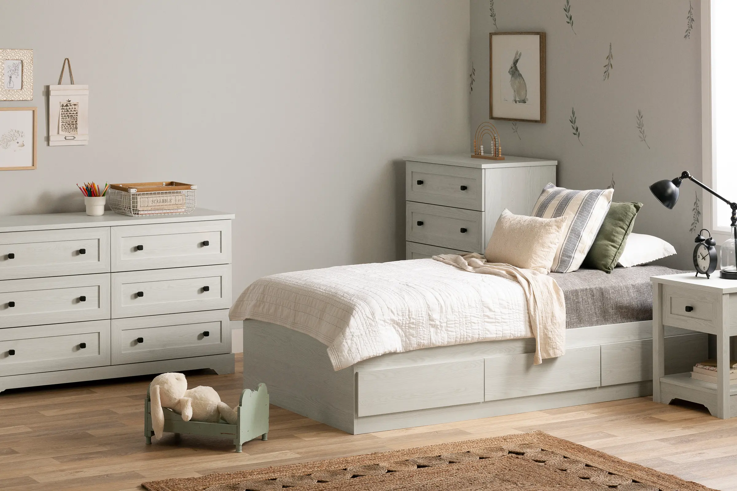 14713 Hazen White Pine Twin Storage Bed-3