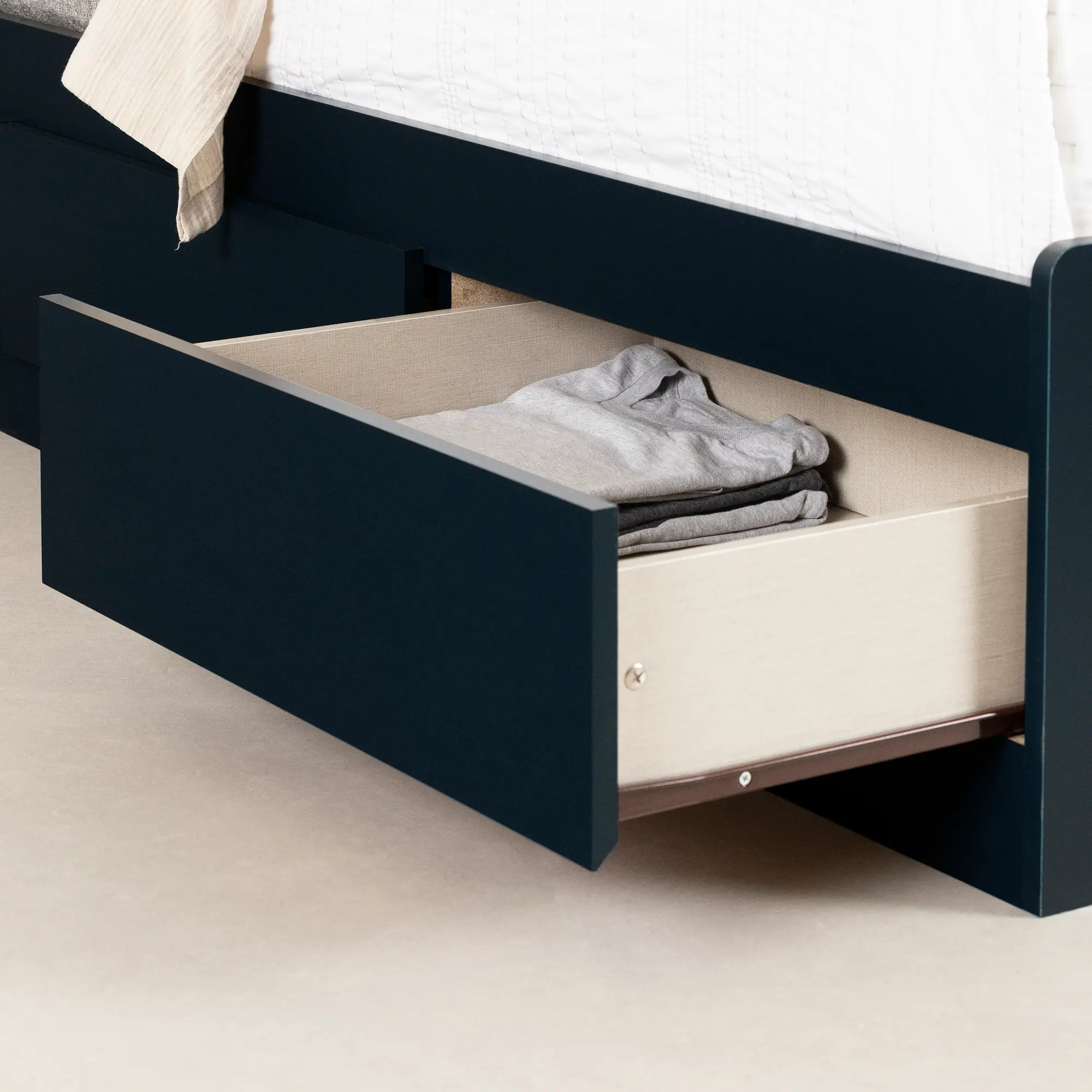 14714 Hazen Navy Blue Twin Storage Bed-4