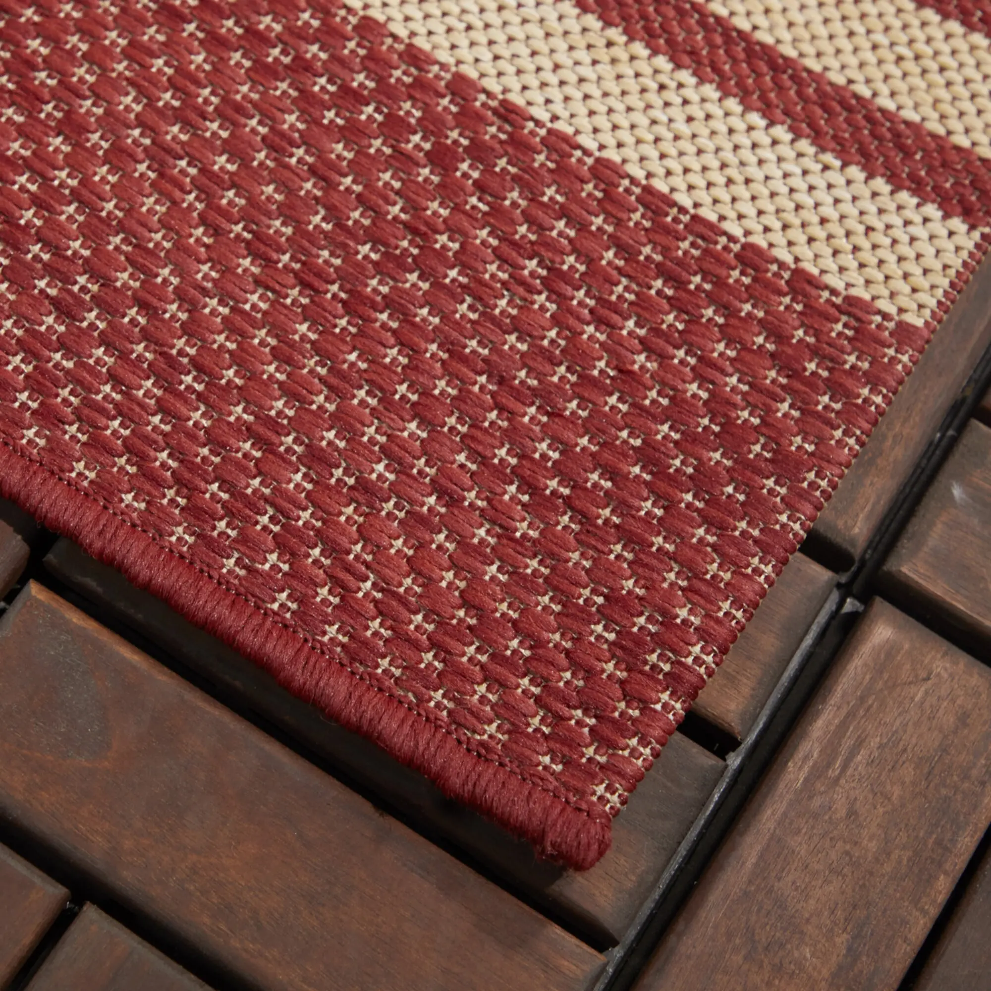 Cerise 8 x 10 Red Transitional Outdoor Patio Rug-3