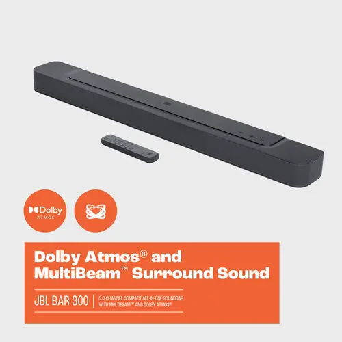 JBLBAR300PROBLKAM JBL Bar 300 5-Channel Dolby Atmos Soundbar-9