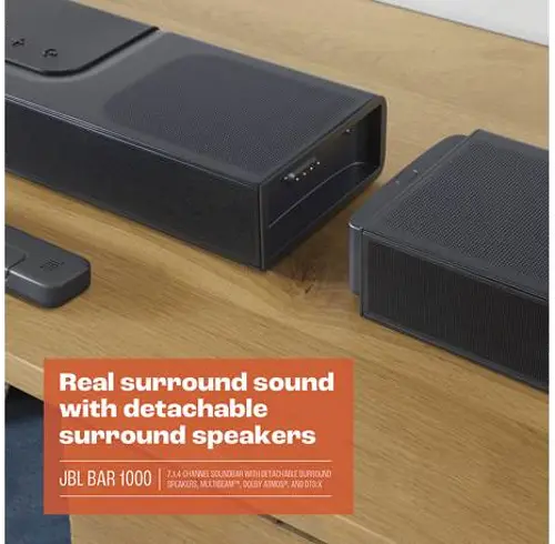 JBL Bar 1000 Powered 7.1.4-Channel Sound Bar System With