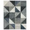 R1147-202/5X8-RUG Oblique 5 x 8 Geometric Blue Area Rug