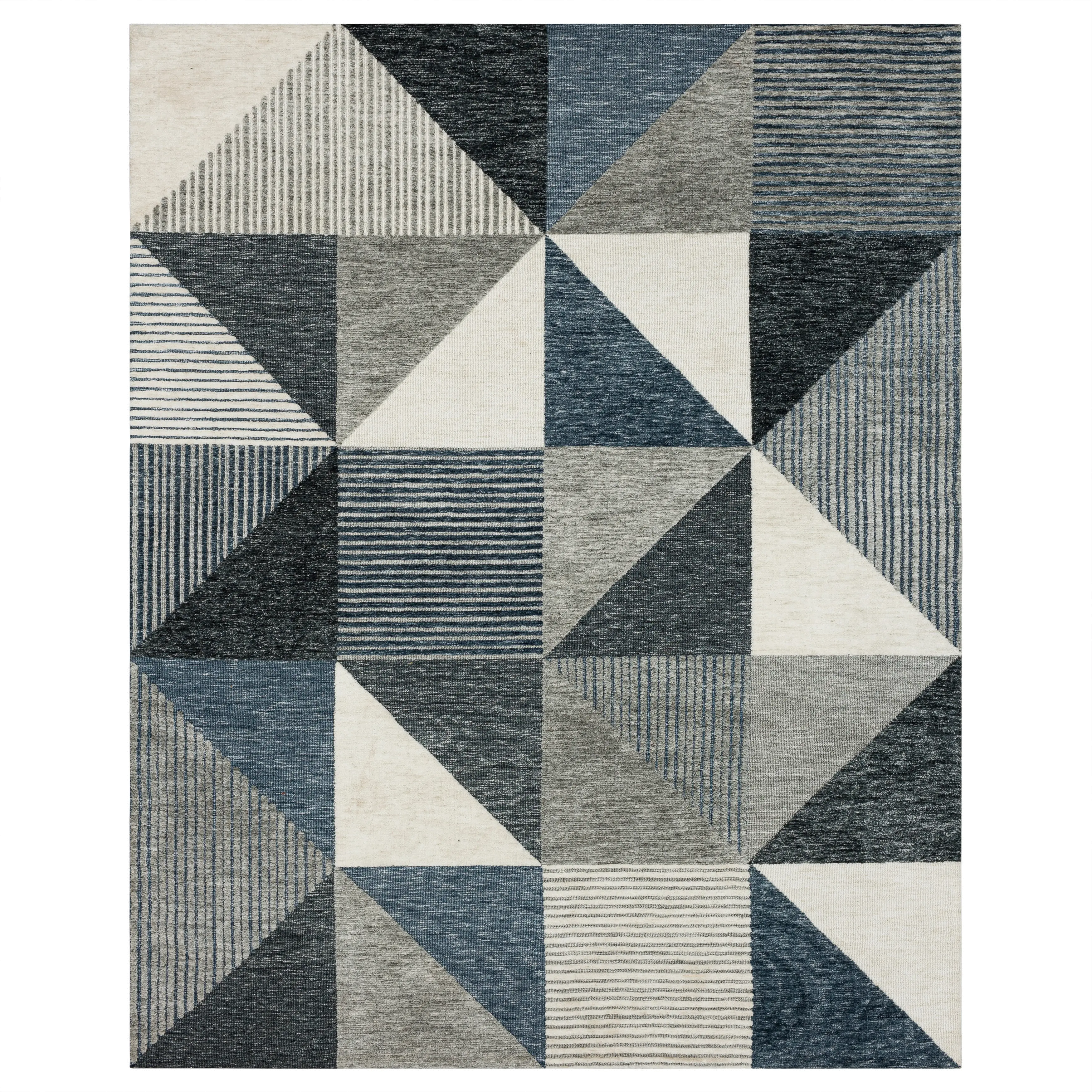 R1147-202/8X10-RUG Oblique 8 x 10 Geometric Blue Area Rug-1