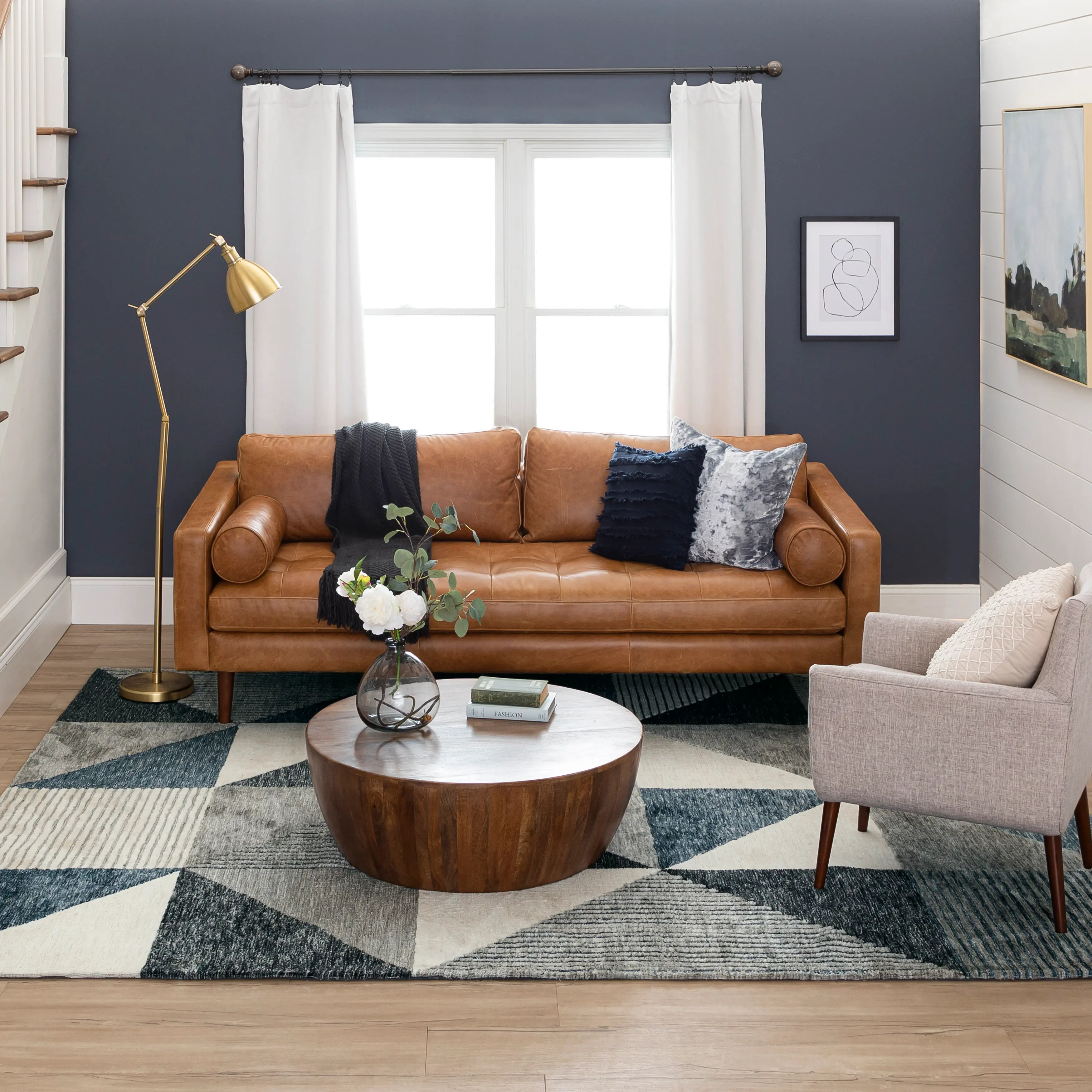 R1147-202/8X10-RUG Oblique 8 x 10 Geometric Blue Area Rug-6