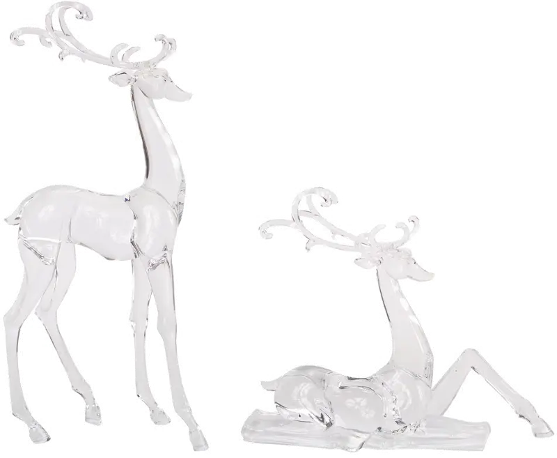 Assorted Acrylic Deer Figurines