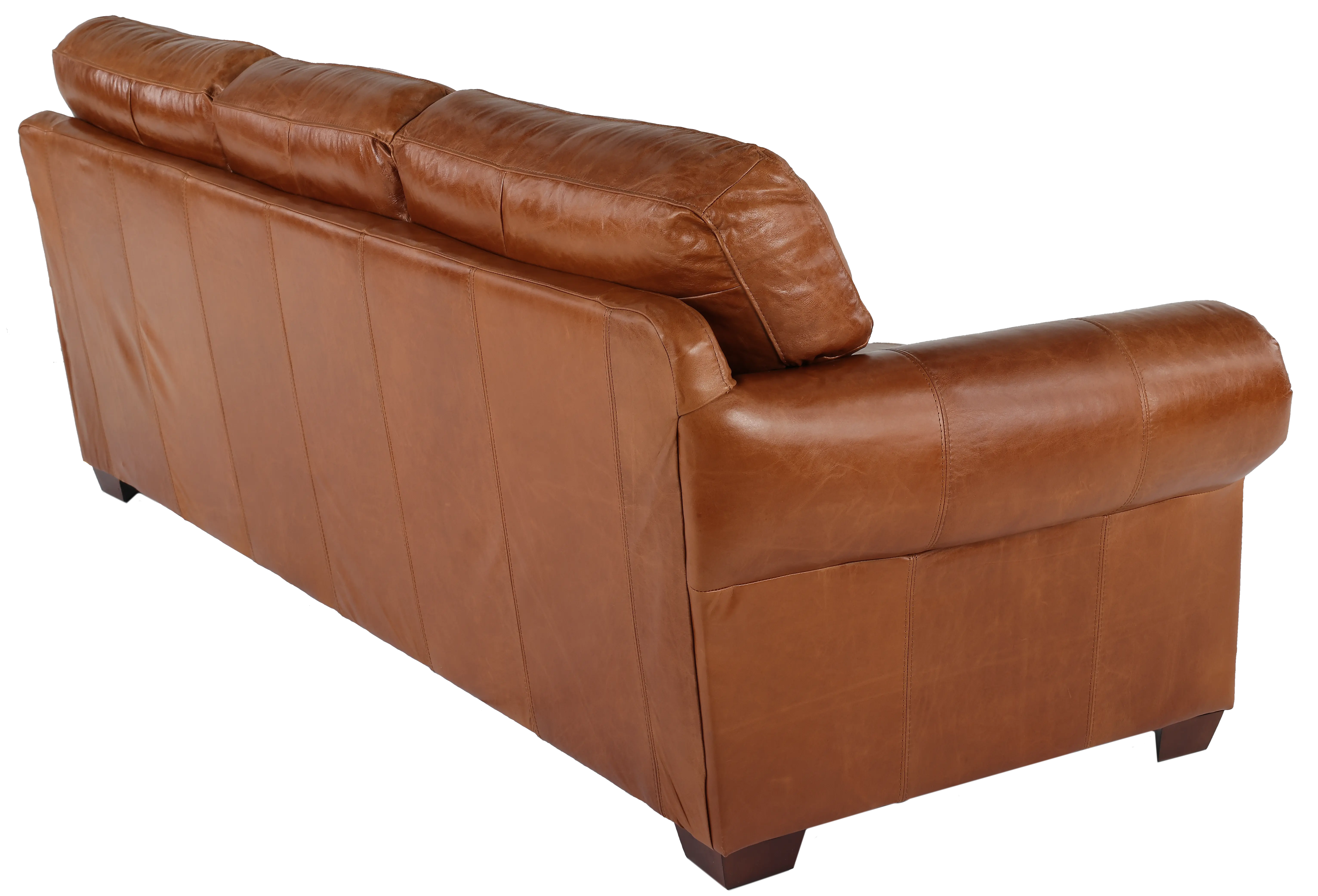 Tahoe Saddle Brown Leather Sofa-5