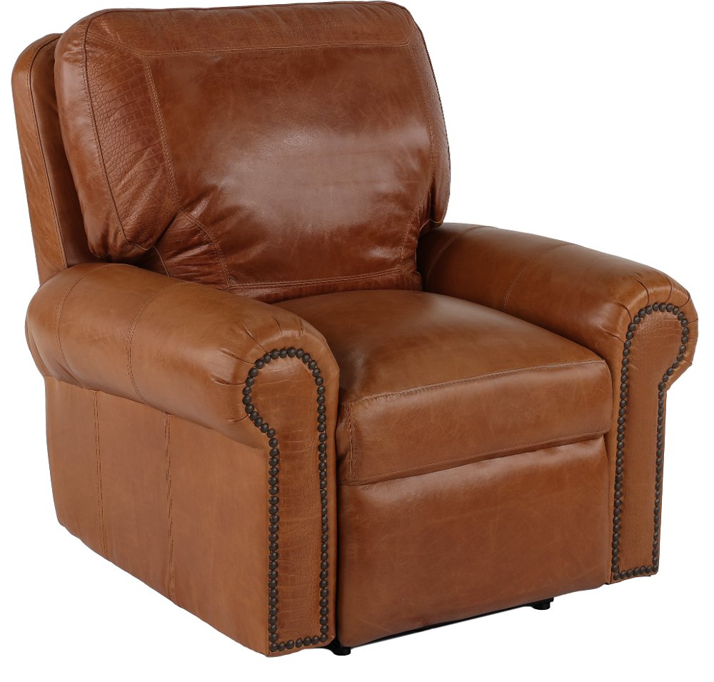 Tahoe Saddle Brown Leather Power Recliner