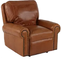 Tahoe Saddle Brown Leather Power Recliner