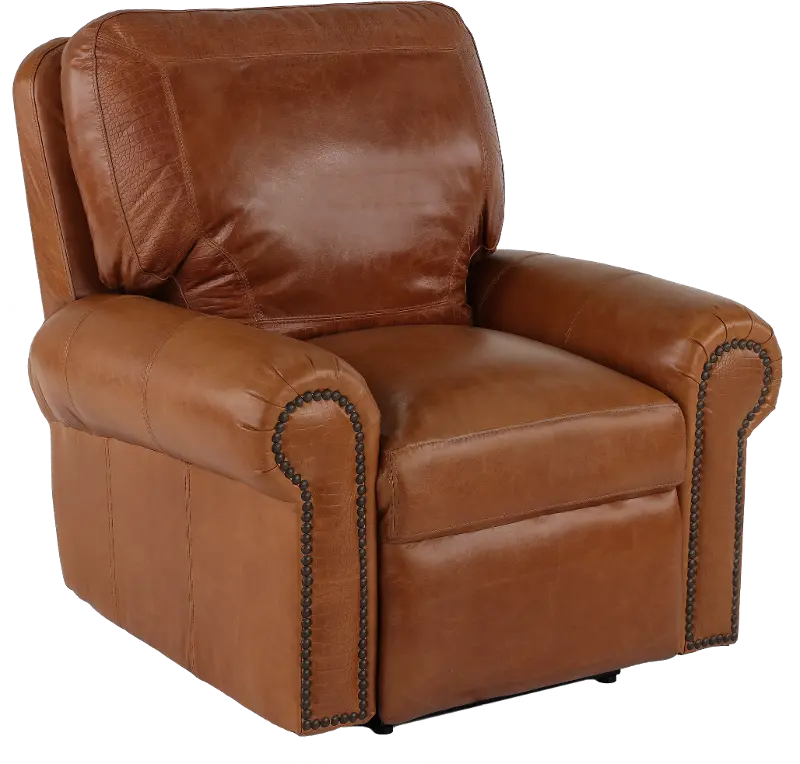 Tahoe Saddle Brown Leather Power Recliner