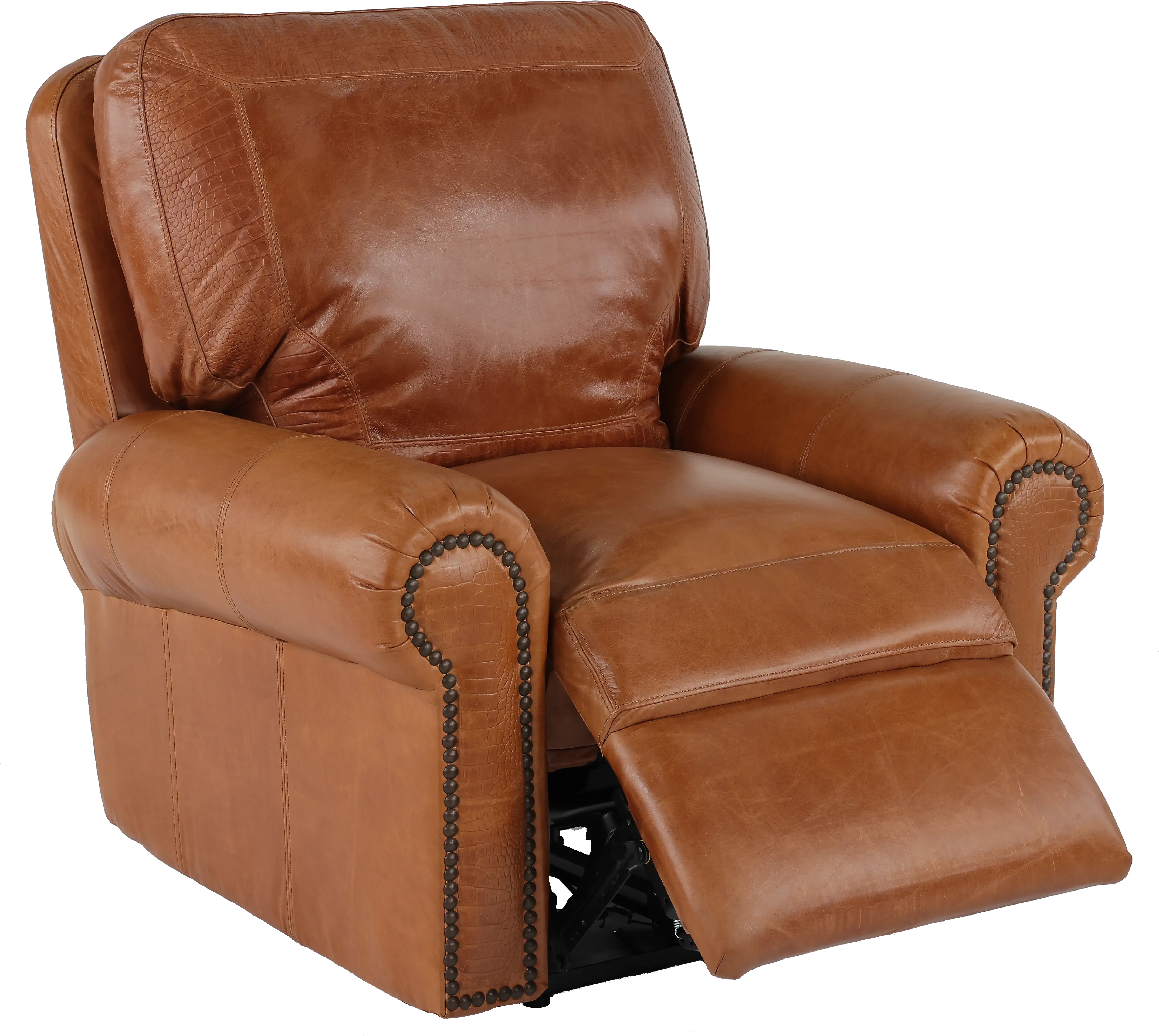 Tahoe Saddle Brown Leather Power Recliner-5