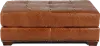 Tahoe Saddle Brown Leather Cocktail Ottoman