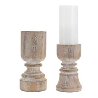 Large White Resin Candleholder