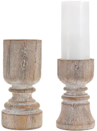 Small White Resin Candleholder