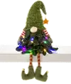 Holiday Green Shelf Sitter Light Up Gnome