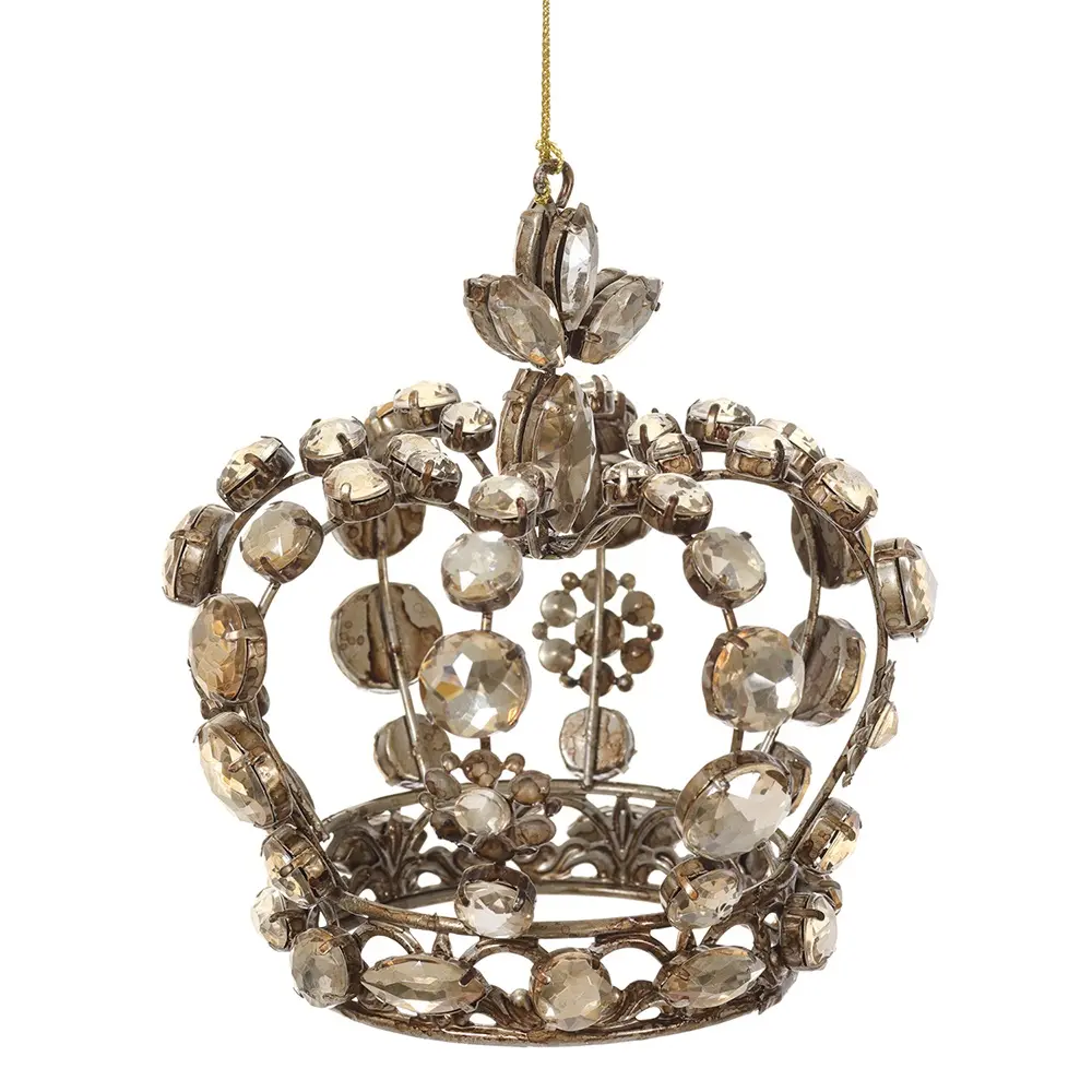 5 Inch Rhinestone Crown Ornament-1