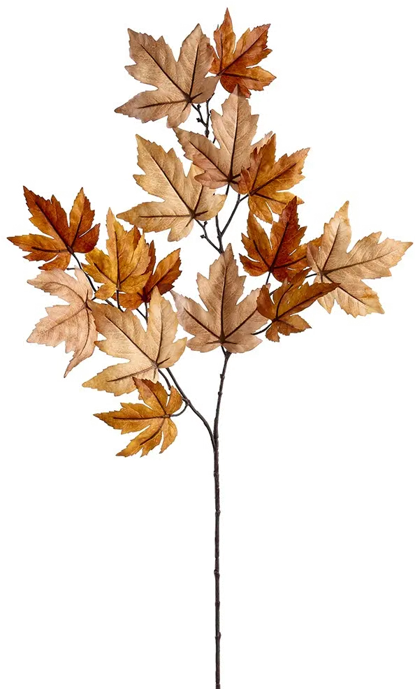 36  Light Brown Maple Leaf Spray-1