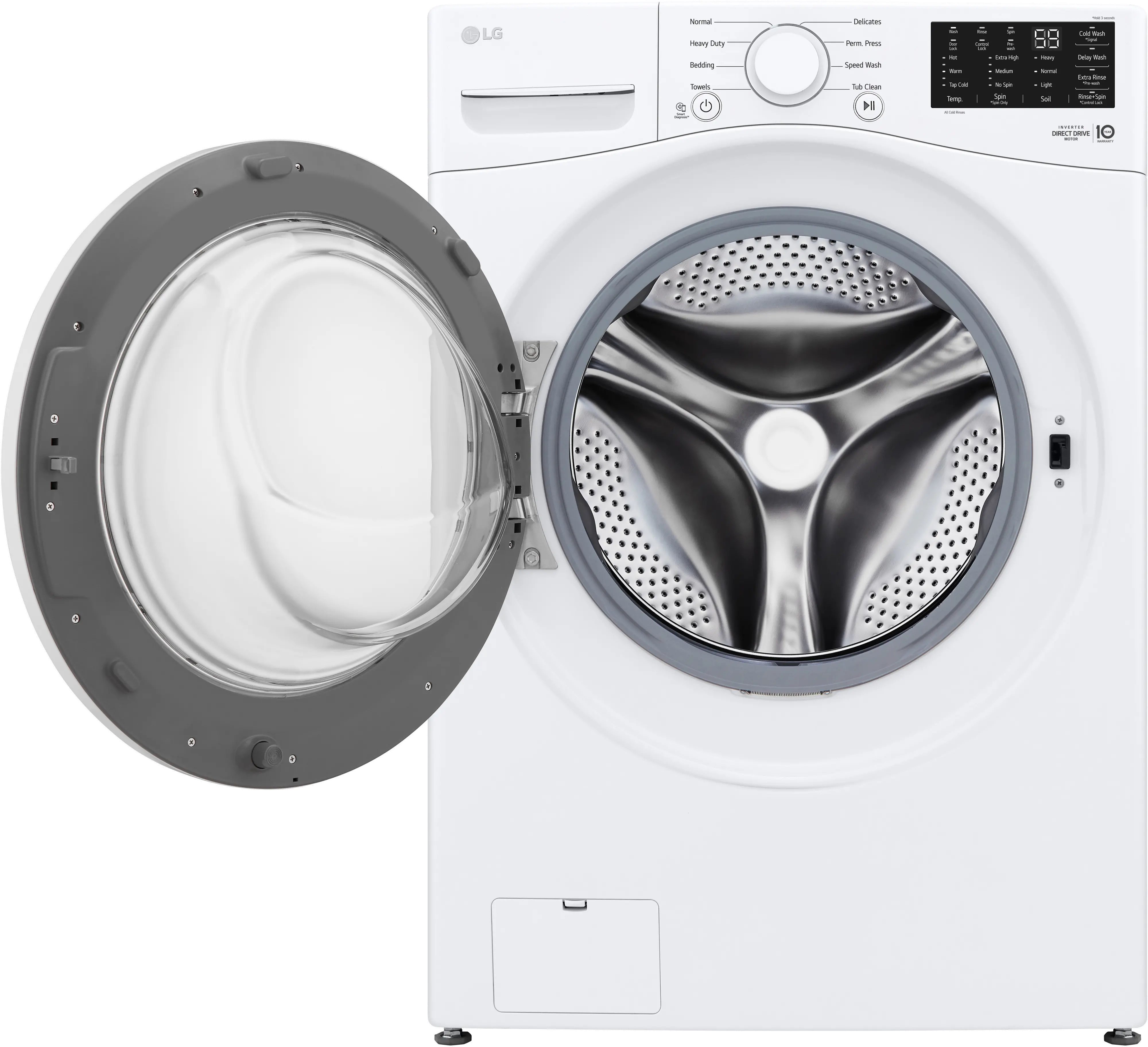 WM3470CW LG 5 cu ft Front Load Washer - White 3470W-3