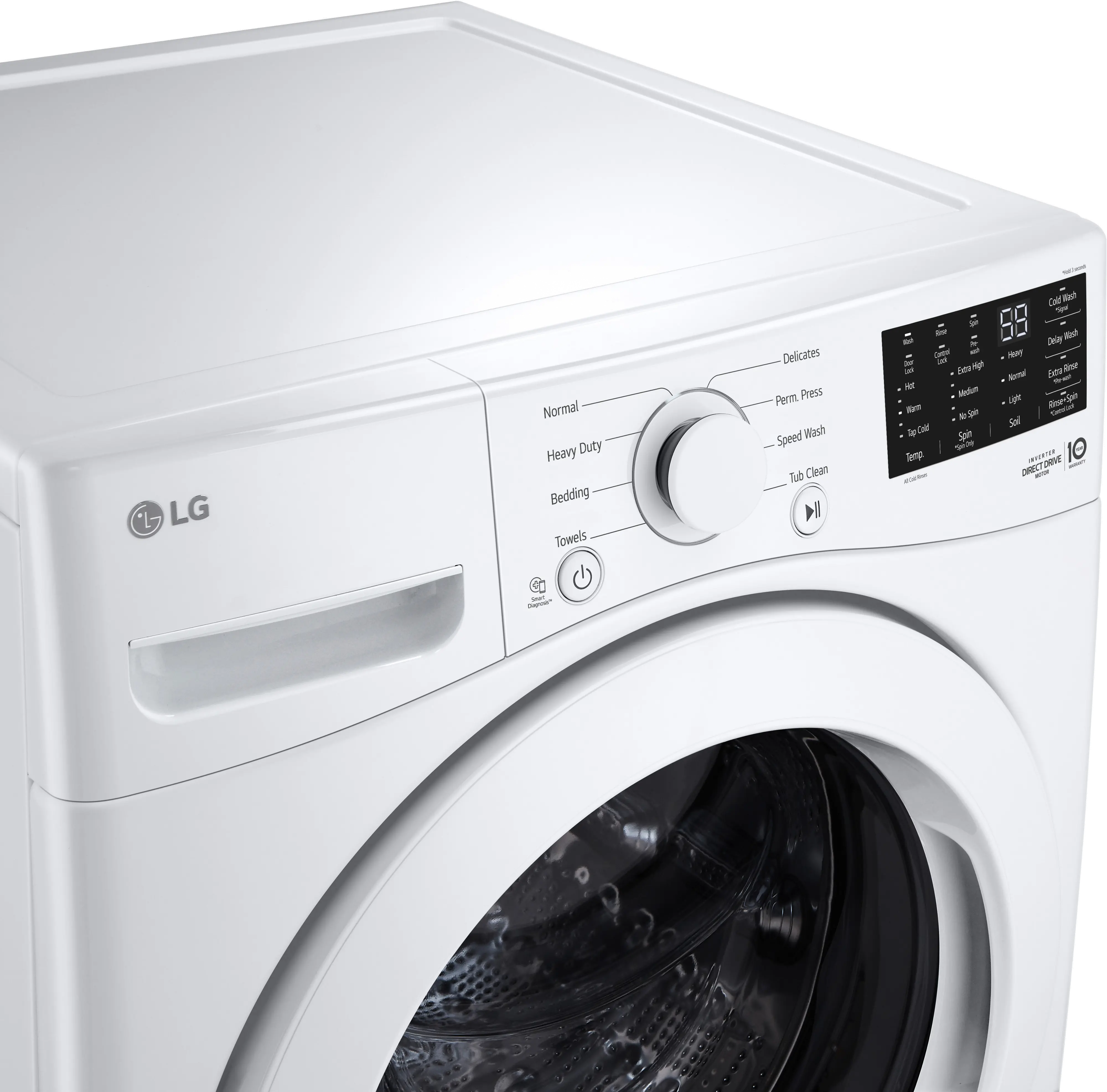 WM3470CW LG 5 cu ft Front Load Washer - White 3470W-2