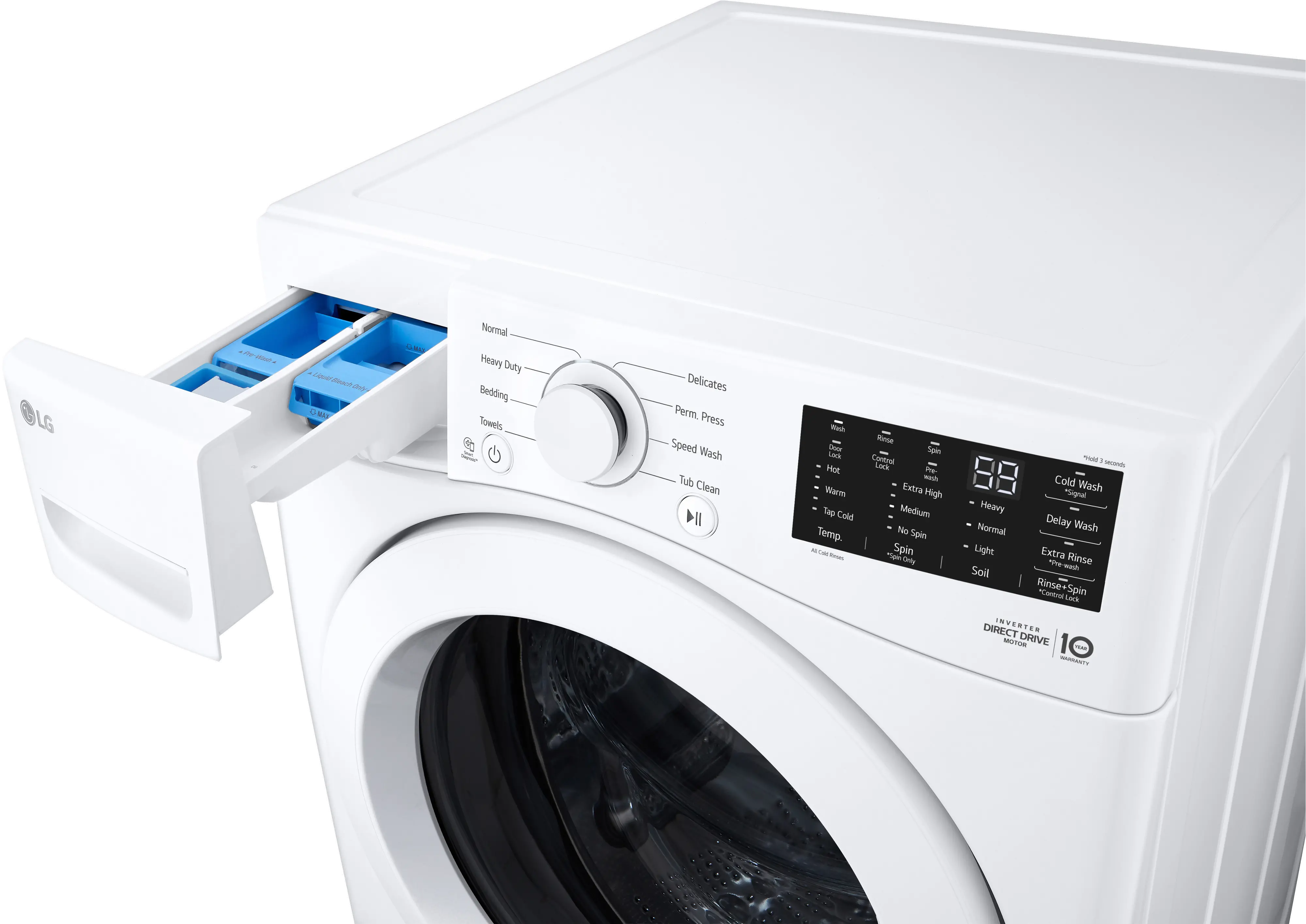 WM3470CW LG 5 cu ft Front Load Washer - White 3470W-5